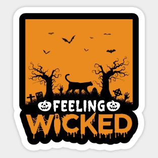 Creepy Halloween Cat Sticker